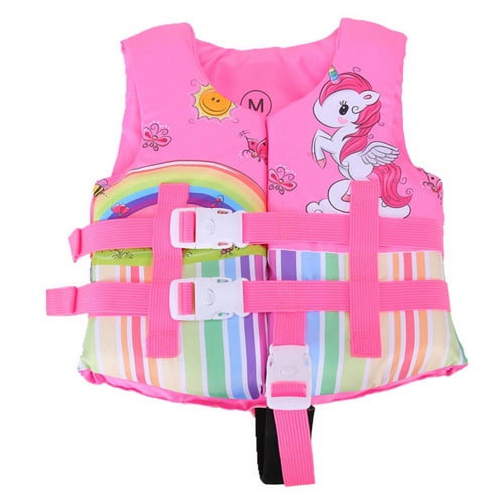 Kids Swimming Life Vest Cartoon Animals Print Life Jacket With Lockable Buckles O824