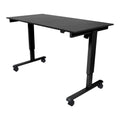 Electric Adjustable Height Standing Desk with Programmable Memory, Black Frame Black Matte Top, 60x22 wide V602