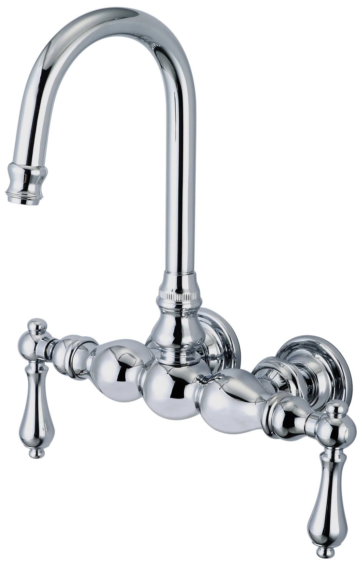 Vintage Classic Wall Mount Tub Faucet with Gooseneck Spout G85627