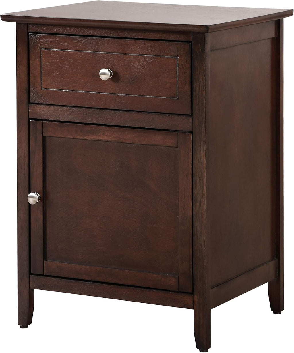 1 Drawer 1 Door Nightstand Cappuccino C3589