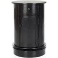 Black Wood Oval Cabinet K54271