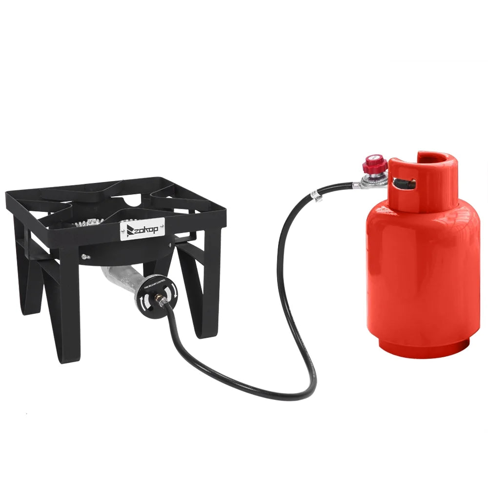Outdoor Furnace With Square Furnace 20W BTU Head Diameter 10.2 Inch With 47.2" Leather Pipe With 0-20psig High Pressure Valve Q41866