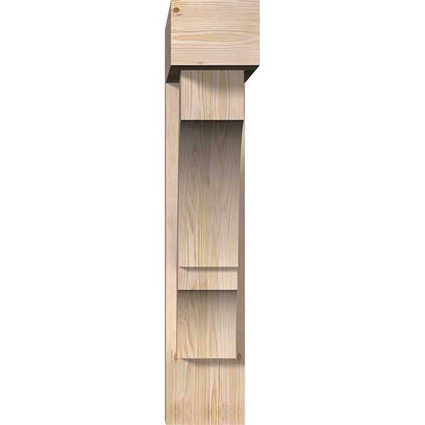Douglas Fir Balboa Block Smooth Bracket with Offset Brace Z748