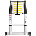 15.5 ft Aluminum Telescoping Extension Ladder with Stabilizer Bar G151260