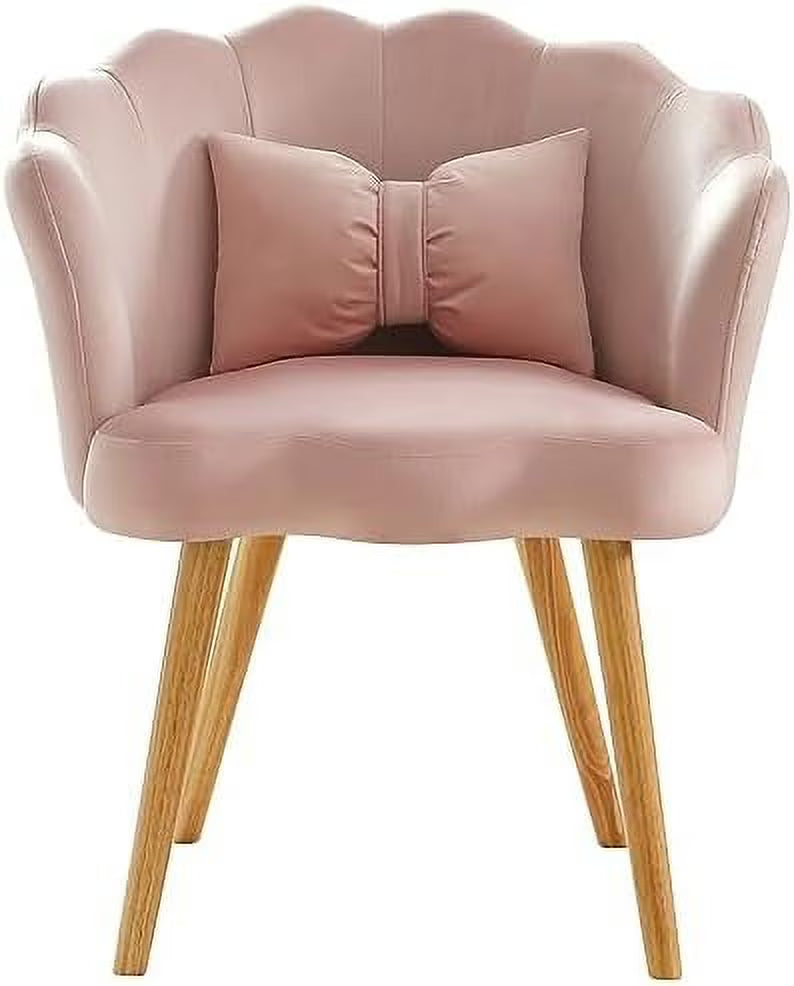 Yellow Velvet Accent Chair with Waist Pillow Y12738