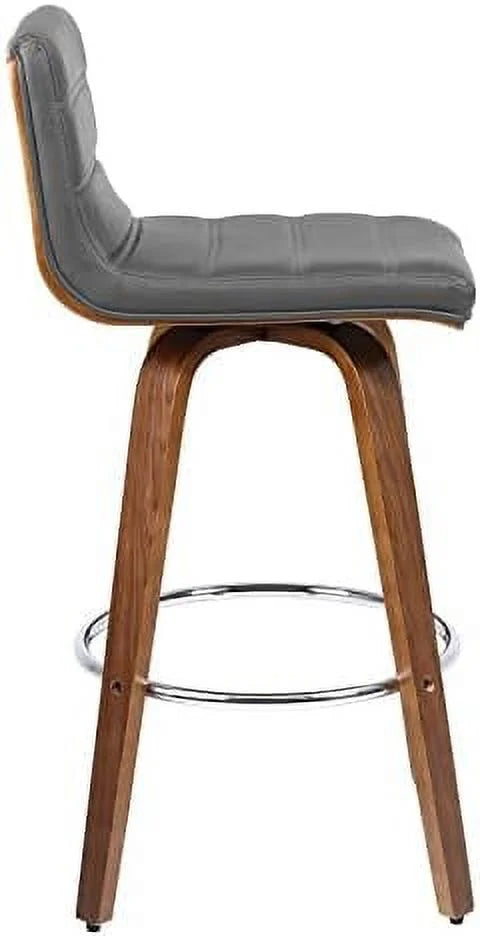 Swivel Stool with Back Set of 2 PU Leather Counter Height Stool X662