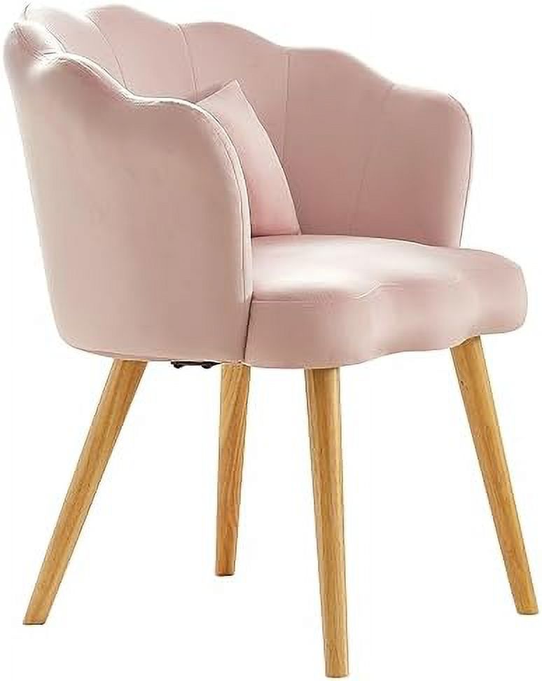Yellow Velvet Accent Chair with Waist Pillow Y12738
