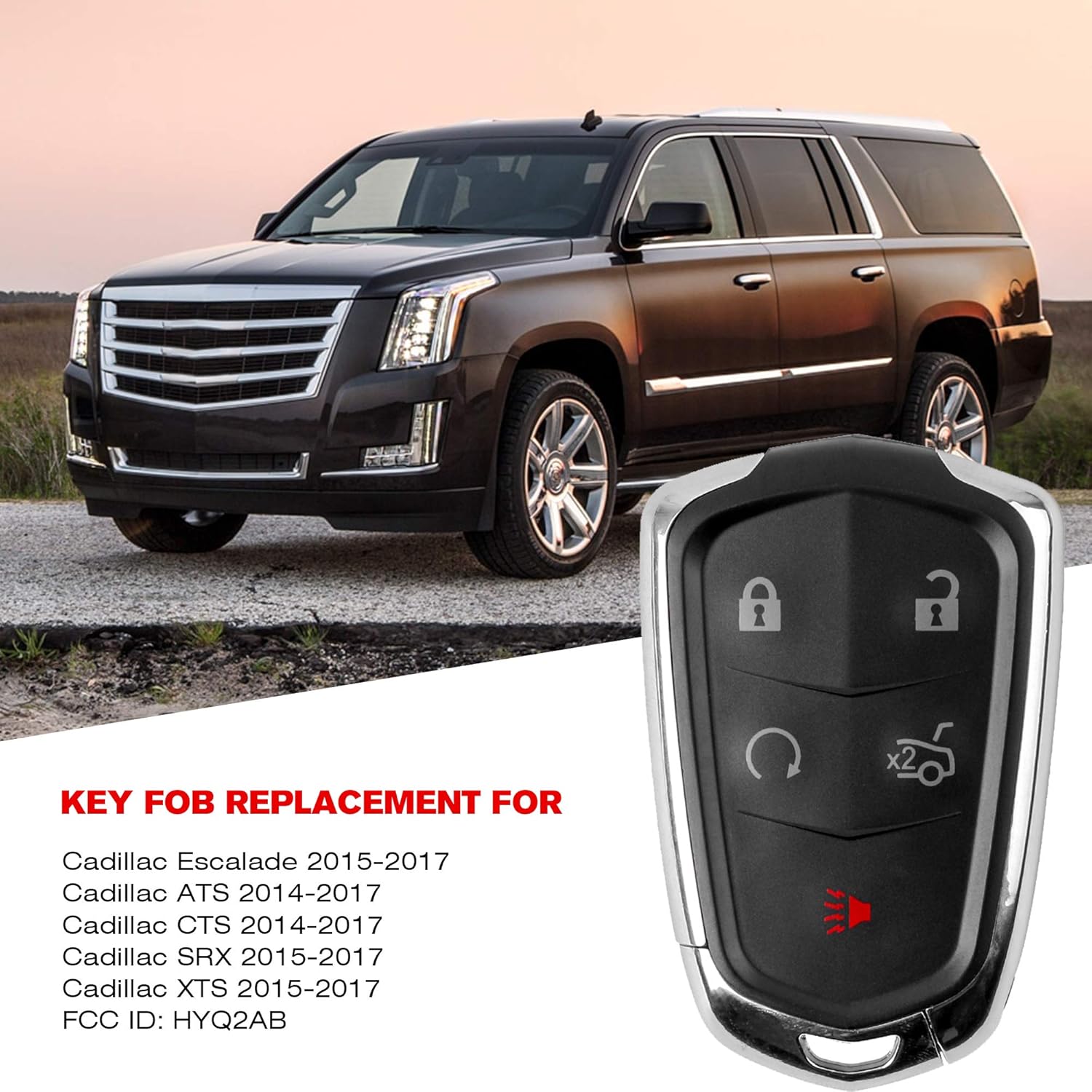 Keyless Entry Remote Car Key Fob Pack of 2 N190