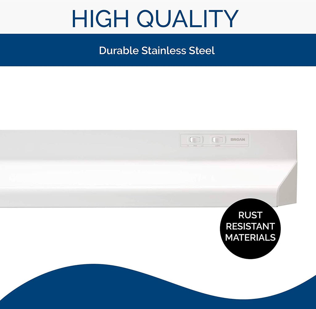 White 24x22W Under Cabinet Range Hood N767796