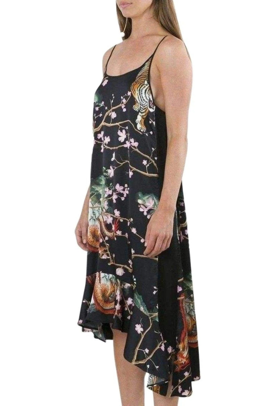 Asymmetric Printed Dress S7576