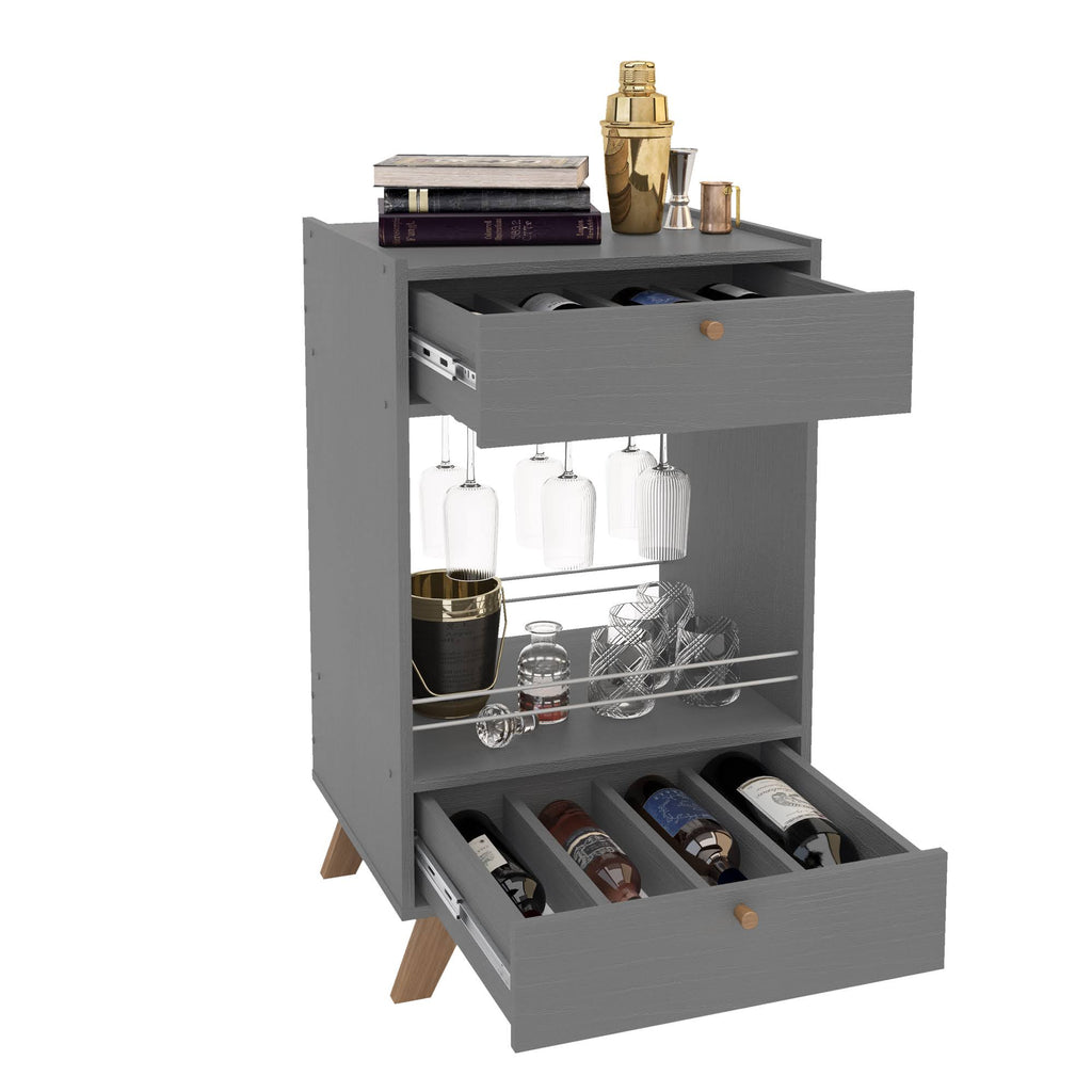 Mini Bar Cabinet with 2 Drawers and 1 Shelf F728414