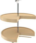 Almond Polymer Pie-Cut Cabinet Lazy Susan 2-Shelf P7306