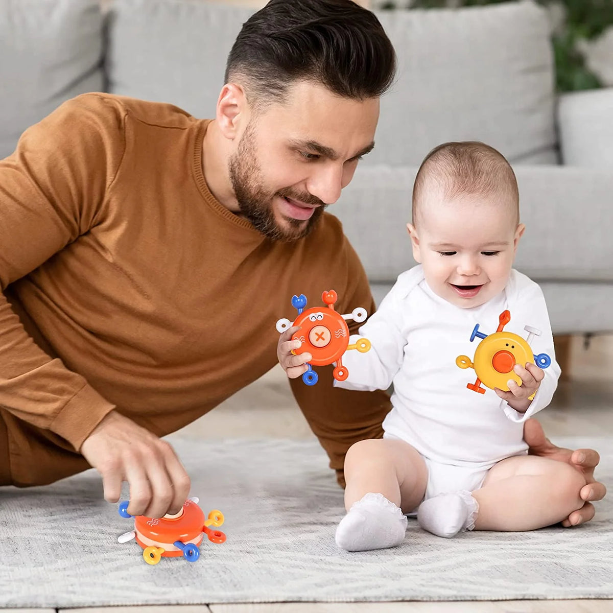 2 Pack Baby Finger Push Toy Music Exercise Toy W347