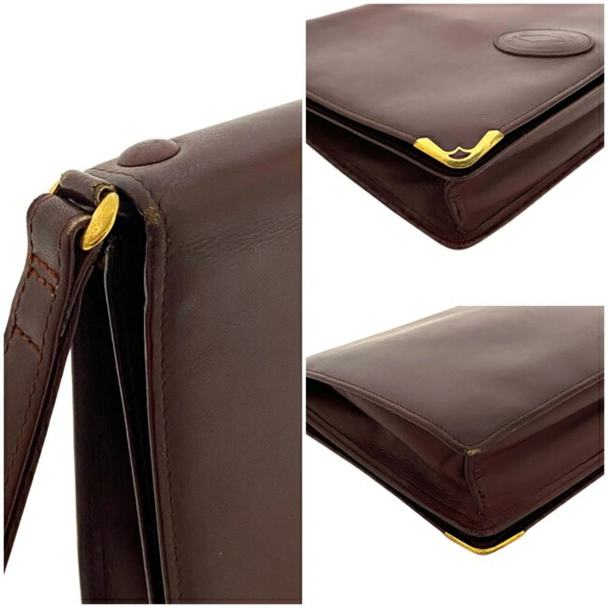 Bordeaux Leather Clutch Bag X9403