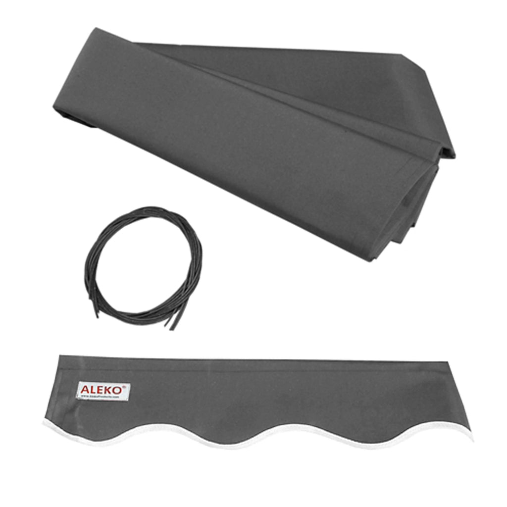 20' x 10' Gray Motorized Retractable Patio Awning with Remote Control M658