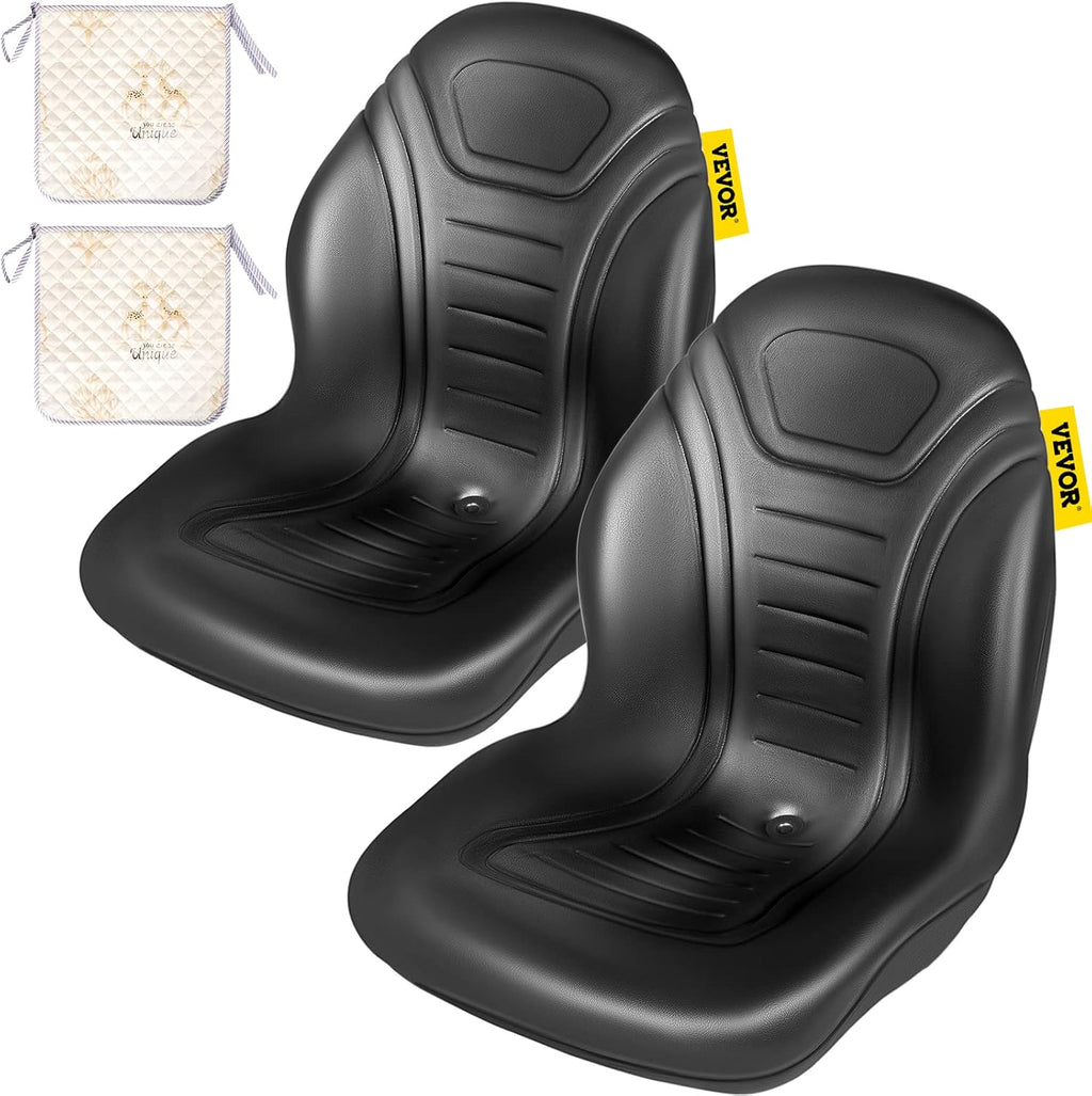 Black Vinyl High Back Tractor Seat Replacement 2 Pcs X6710