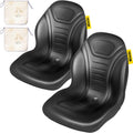 Black Vinyl High Back Tractor Seat Replacement 2 Pcs X6710