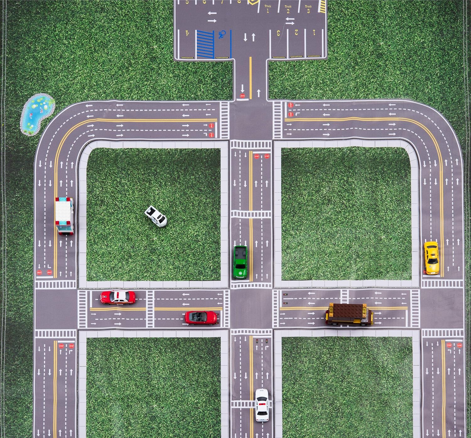 CAR Play Mat & Parking Lot for Toy Cars D700