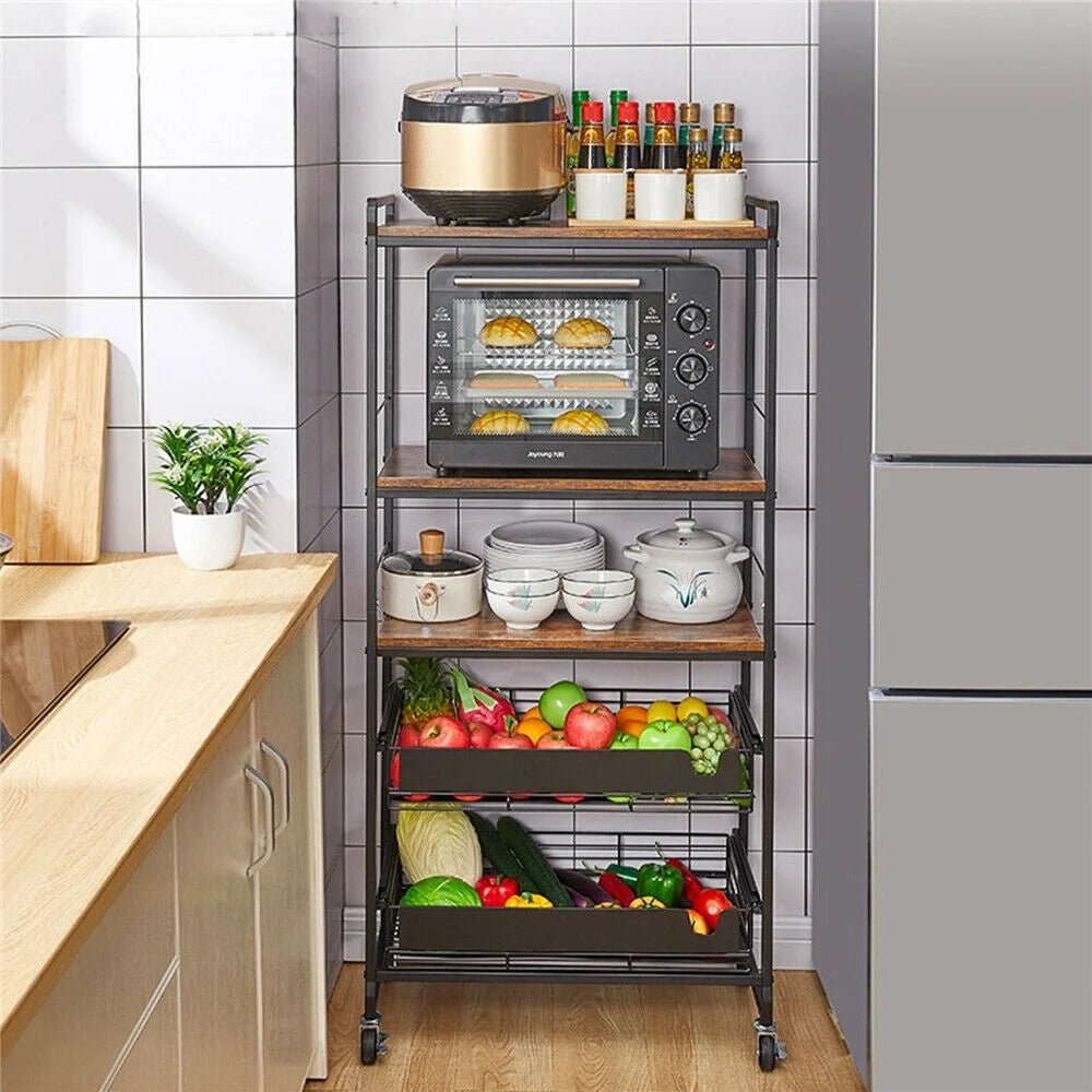 4-Layers Kitchen Storage Rack Microwave Oven Shelf Stand F907