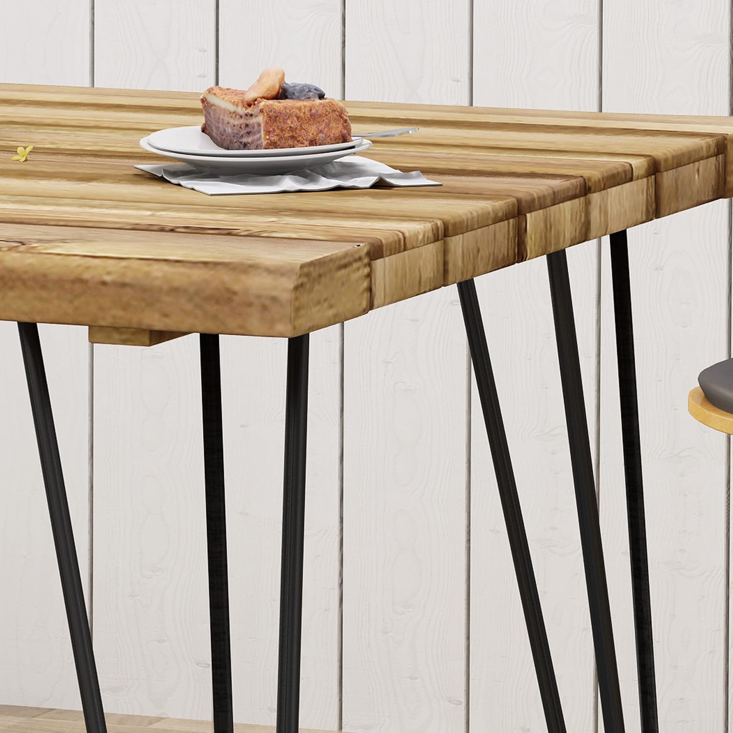Teak Finish Acacia Wood Dining Table V3918