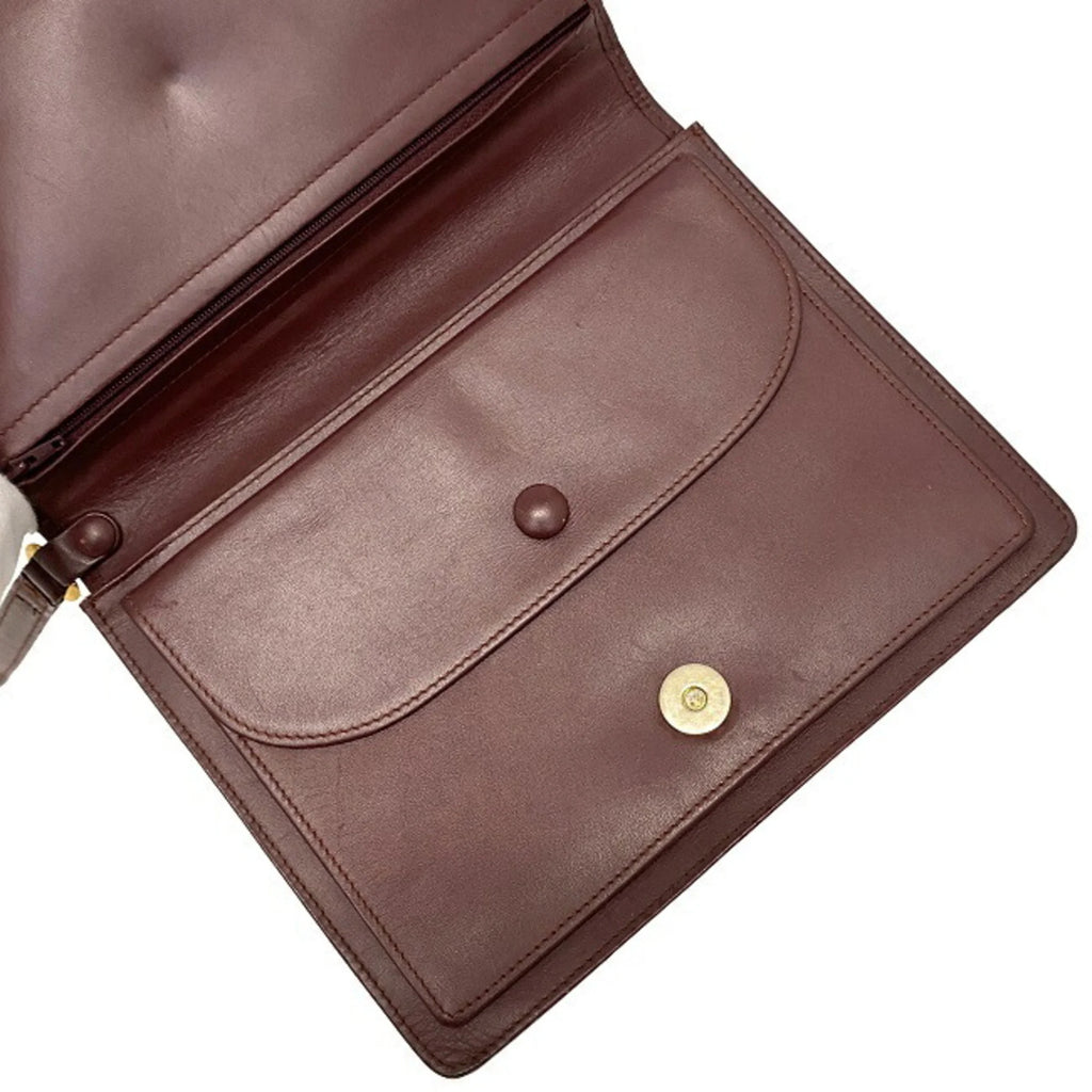 Bordeaux Leather Clutch Bag X9403
