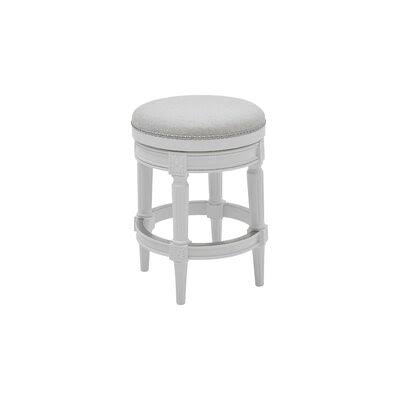 Alabaster White Fabric Counter Stool D9190