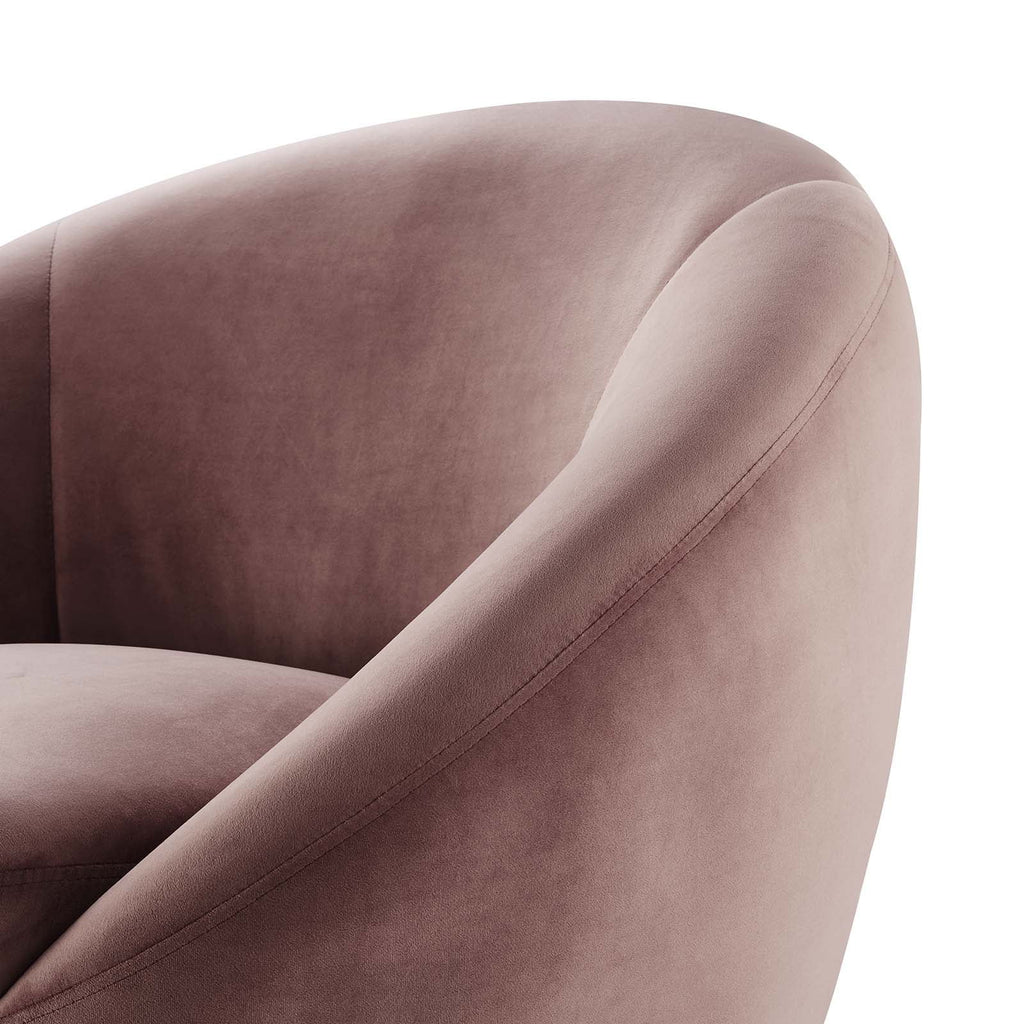 Pink Gold Velvet Swivel Accent Chair V144