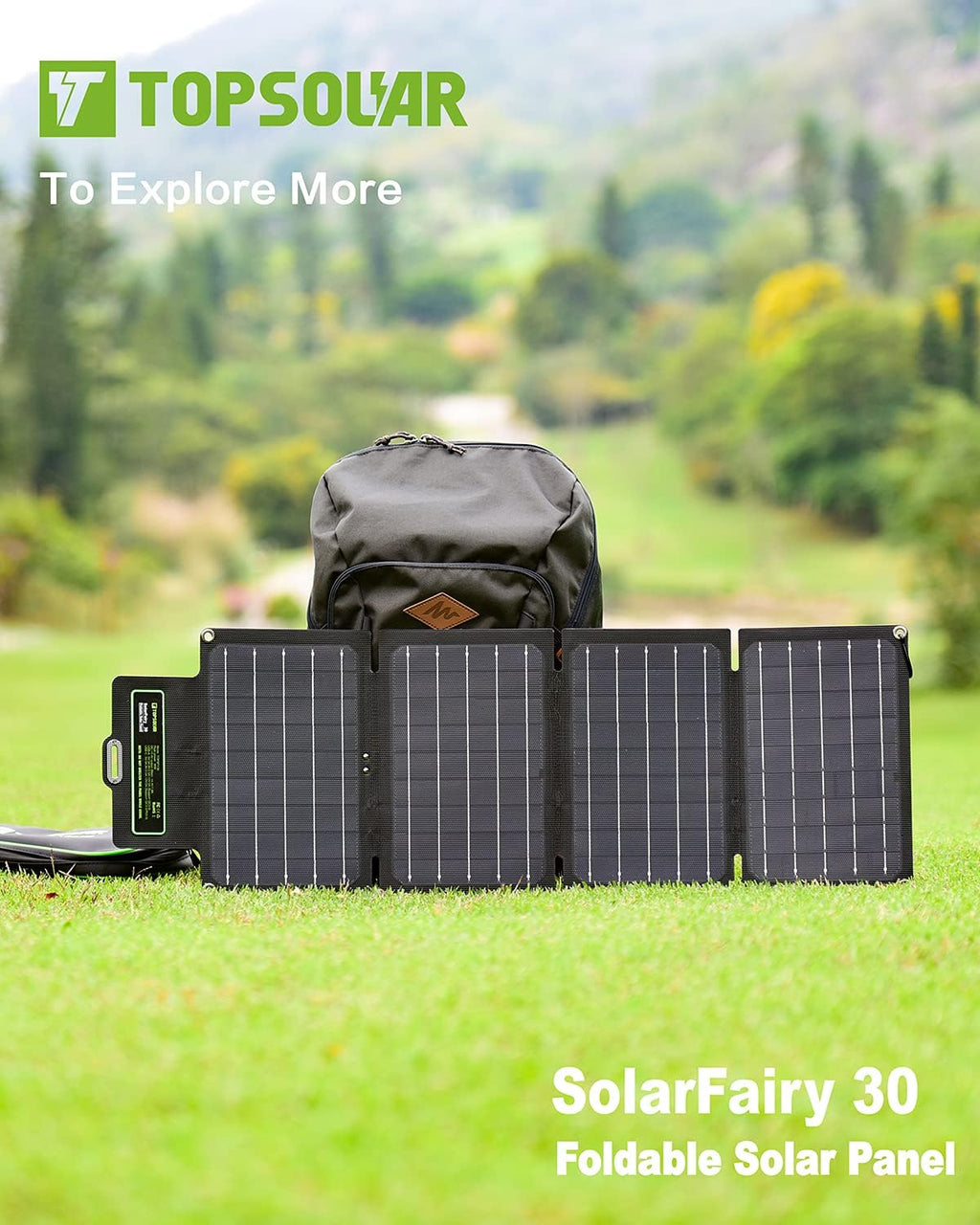 30W Foldable Solar Panel Battery Charger Kit M234