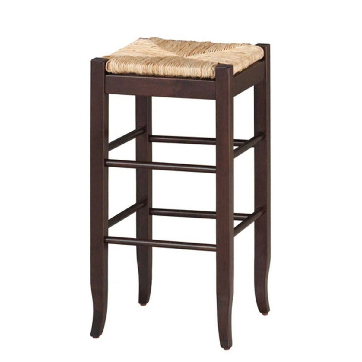 29x22 Square Rush Stool Cappuccino N6345