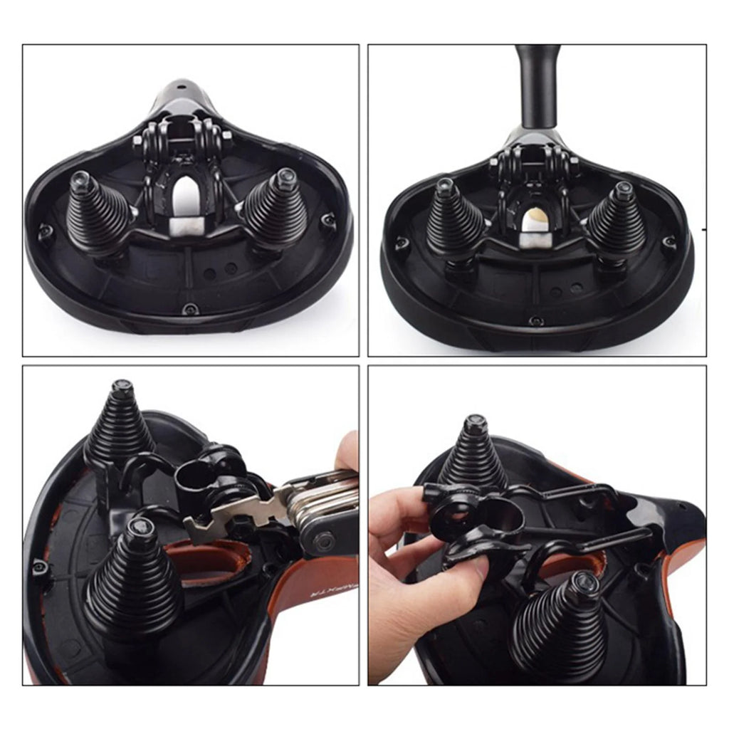 Brown Gel Waterproof Bike Seat Cushion with Taillight G614