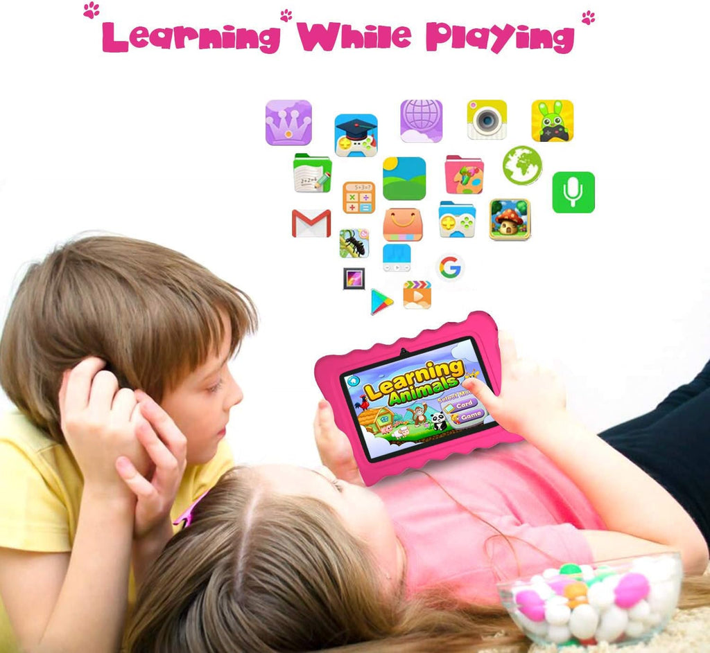 Kids Tablet 7-inch HD 32GB Android 9.0 WiFi 2GB RAM Pink Pack of 2 L848540