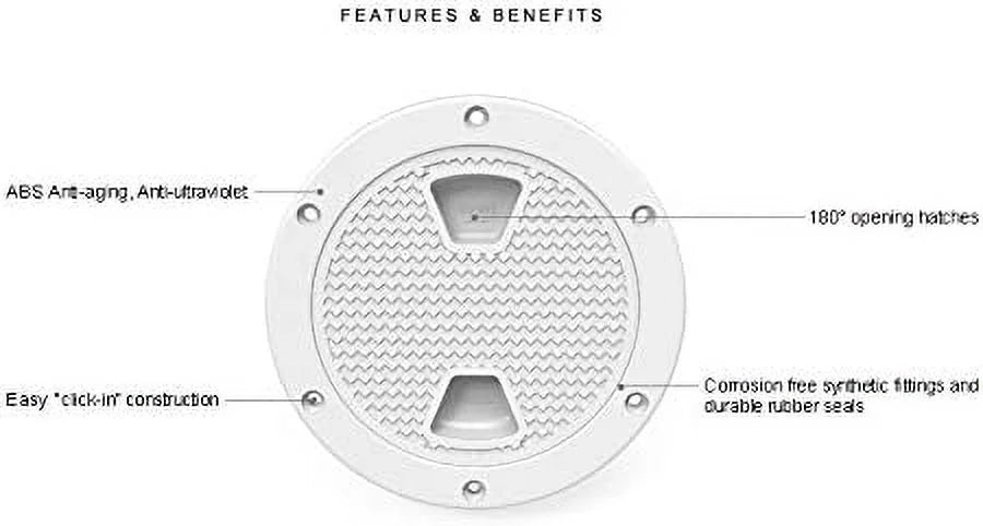 White Circular Non Slip Inspection Hatch Q569785