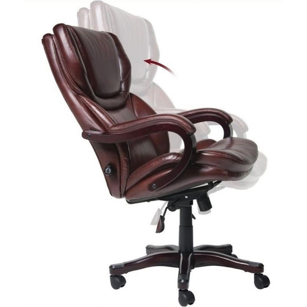Bonded Leather Executive Office Chair in Brown V967176