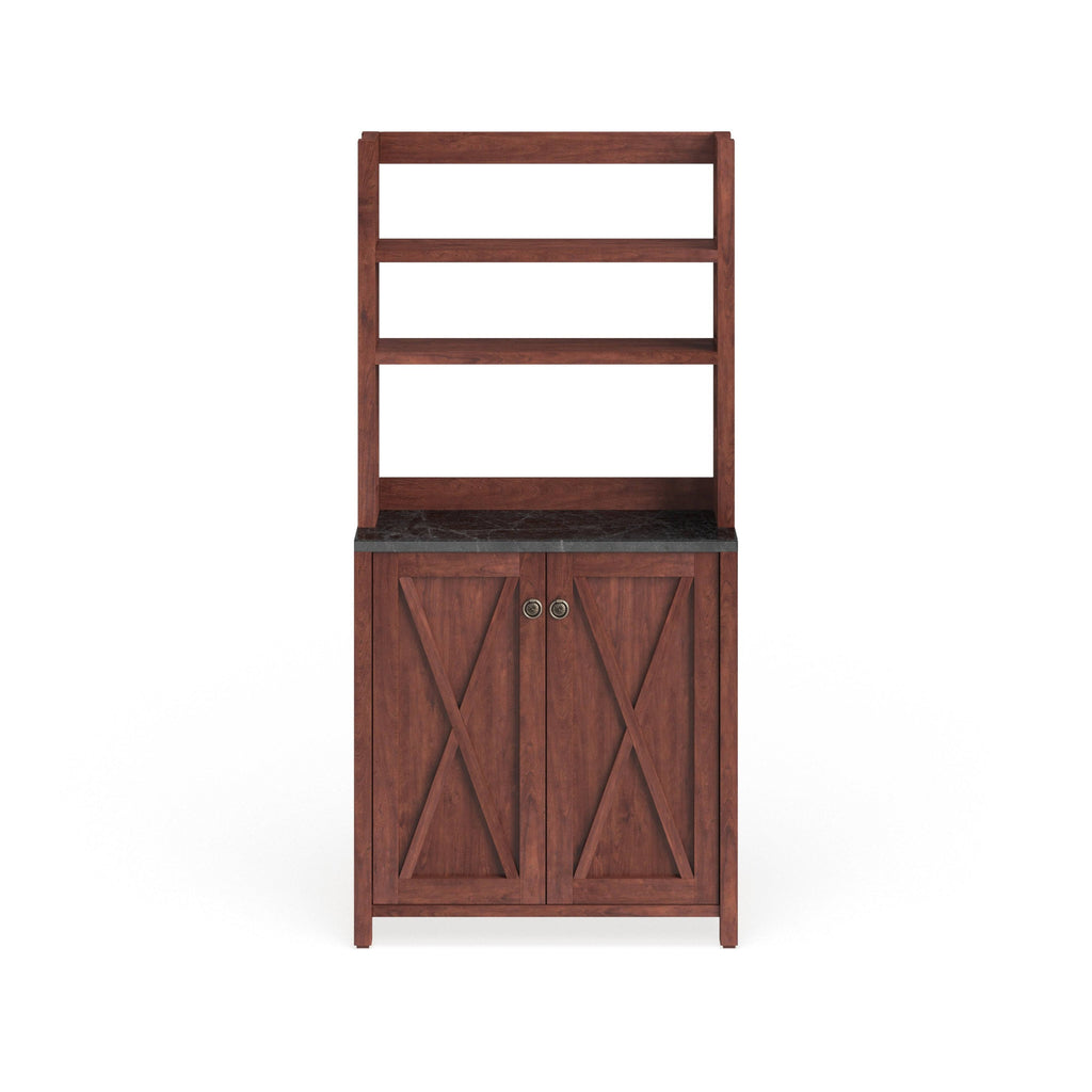 Rustic Walnut Kitchen Storage Hutch Z9557