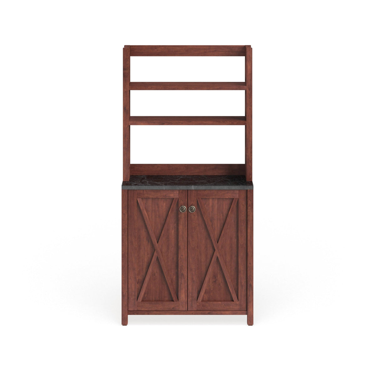 Rustic Walnut Kitchen Storage Hutch Z9557
