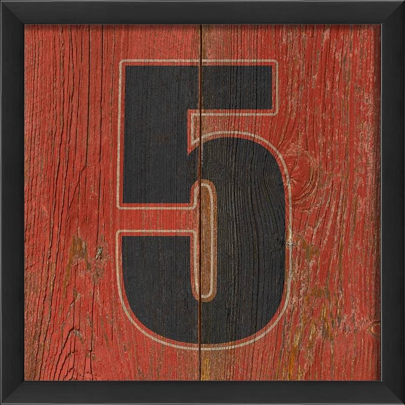 Number Five Framed Textual Art K2349