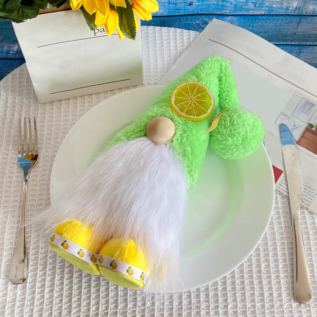Gnomes Plush Doll Summer Style Faceless Doll Plushie Ornament Lemon Dwarf Doll Home Decor I815
