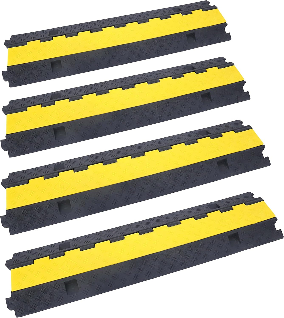 2 Channel Rubber Cable Ramp 3 Pack D502