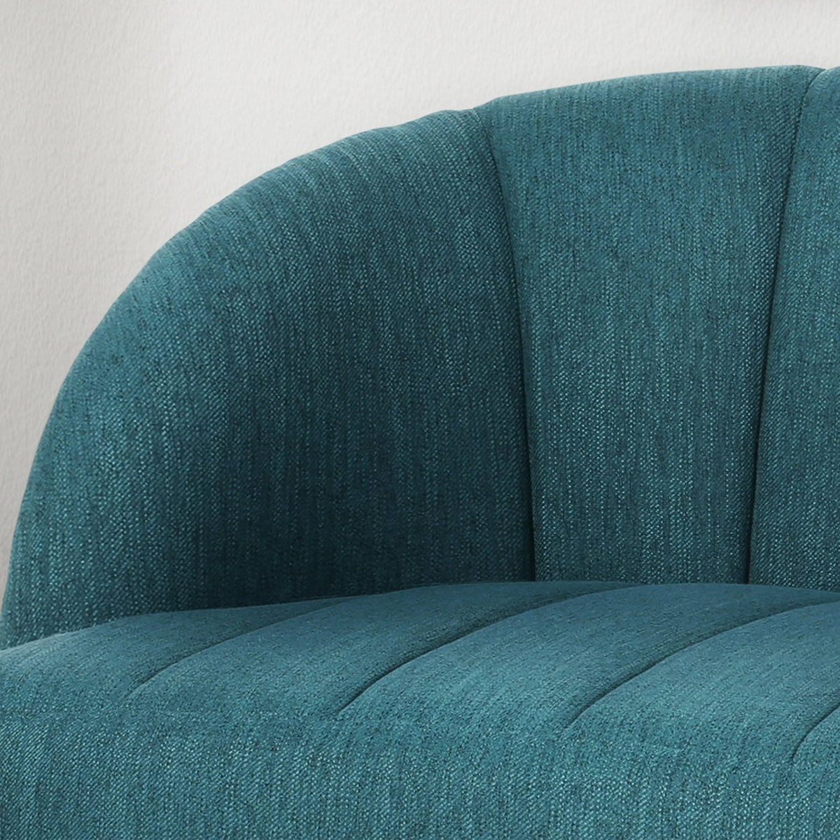 Light Blush Polyester Fabric Loveseat with Hairpin Legs Y263509