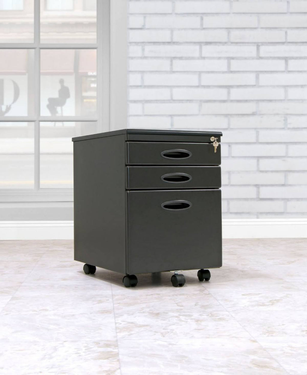 Black File Cabinet J6731