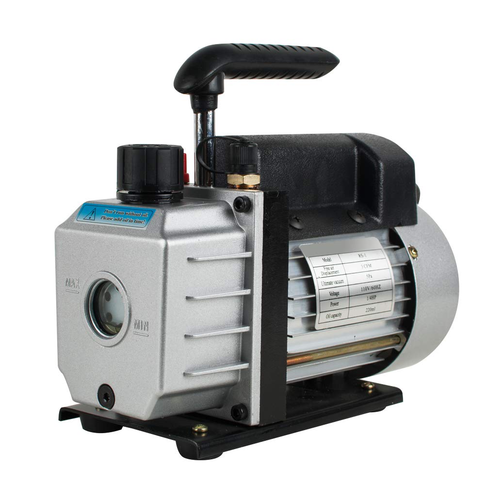 5 Gallon Stainless Steel Vacuum Degassing Chamber Kit with 3 CFM Pump Hose P932505