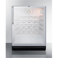 Black Glass Door Wine Cellar with Lock G892813