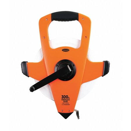 300 ft Fiberglass SAE Orange Long Tape Measure I588
