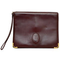 Bordeaux Leather Clutch Bag X9403
