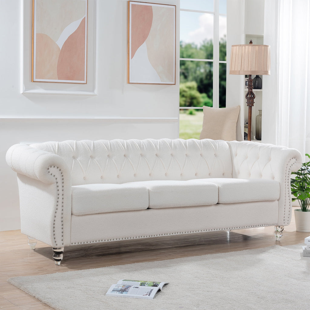 Rolled Arm Chesterfield 3 Seater Sofa A50121
