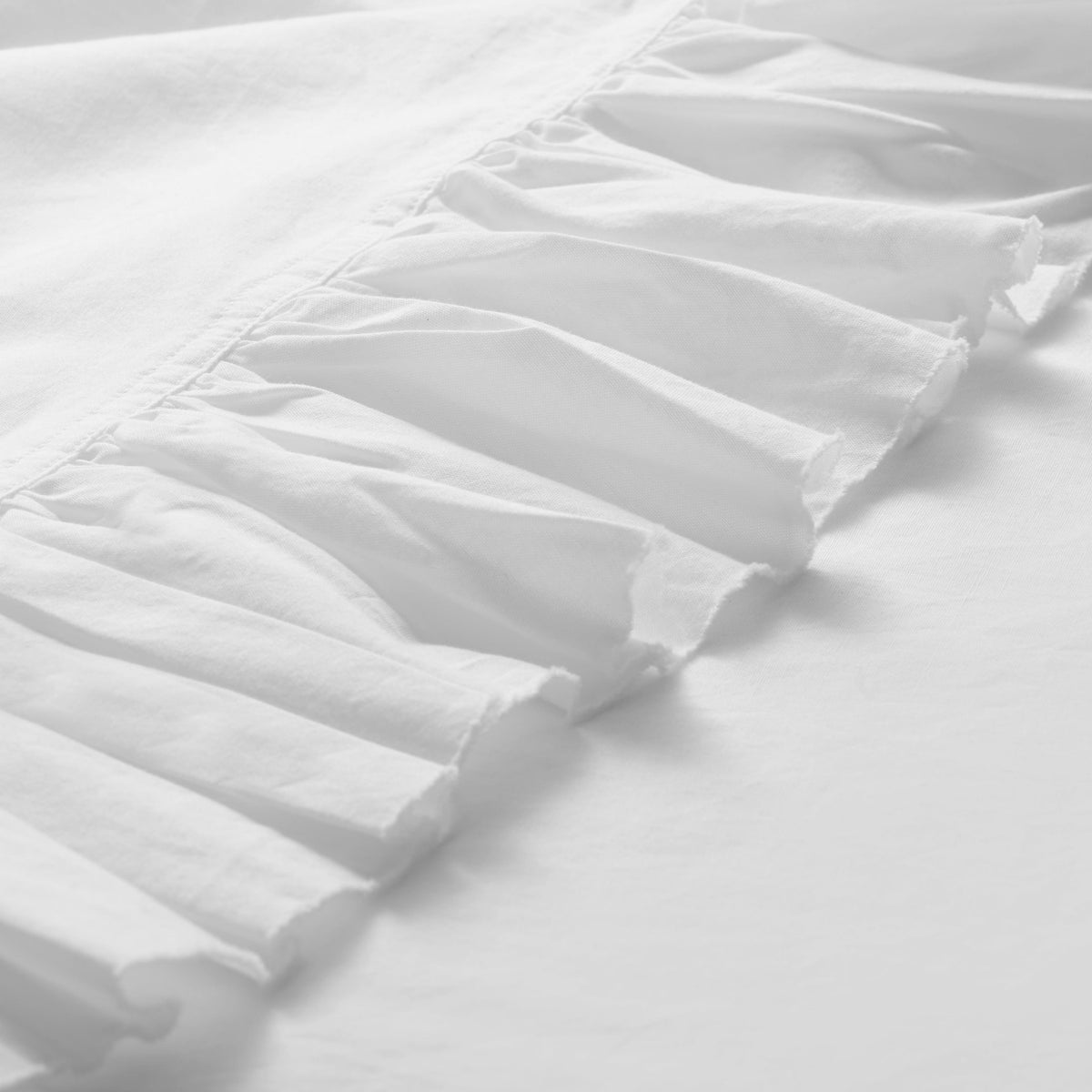 White California King Ruffles Sheet Set T446
