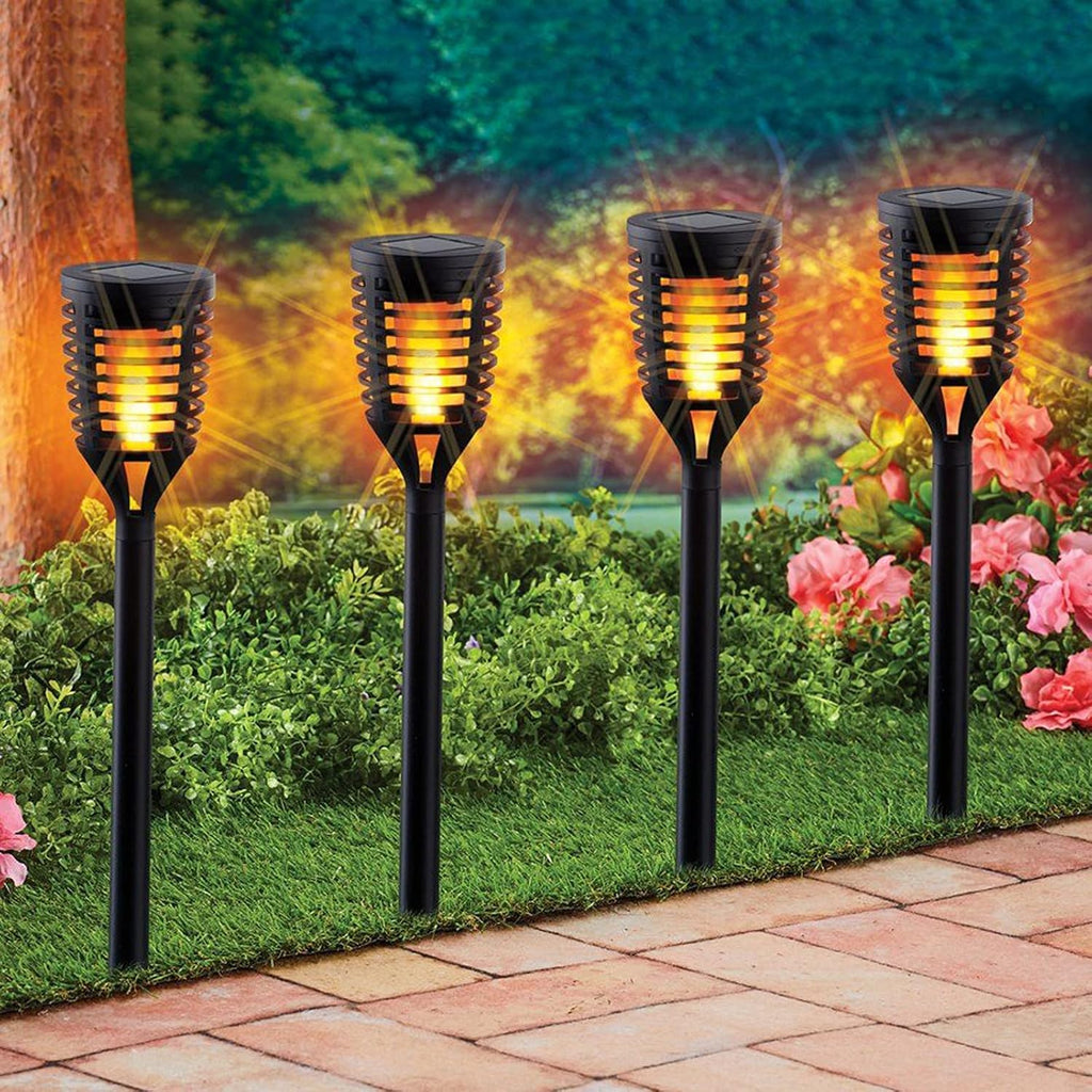 18PK Mini Solar Tiki Torches With Dancing Flickering Flame O503695