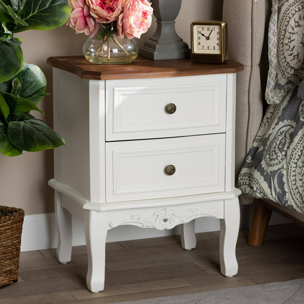 French White and Cherry Brown Dresser K43512