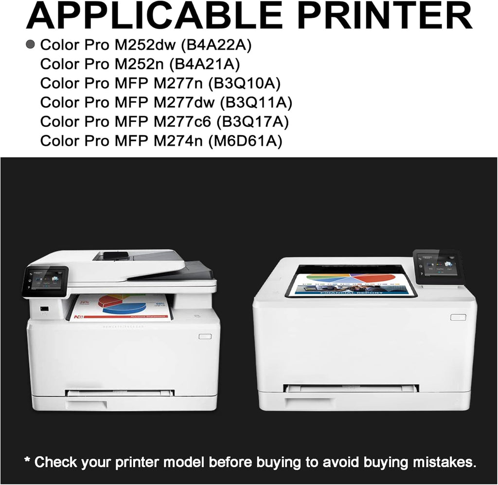 1 Pack Cyan 201X CF401X Toner Cartridge for HP Color Pro M252dw M252n MFP M277n M277dw M277c6 M274n Printer D264097