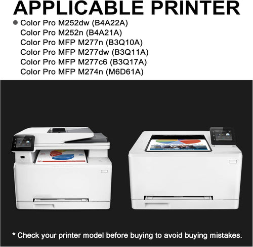 1 Pack Cyan 201X CF401X Toner Cartridge for HP Color Pro M252dw M252n MFP M277n M277dw M277c6 M274n Printer D264097